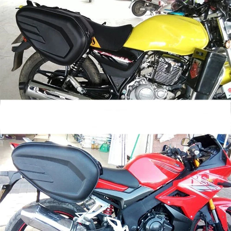 Sacoches Moto Étanches x2 – Rangement Casque & Accessoires + Housses Anti-Pluie Offertes