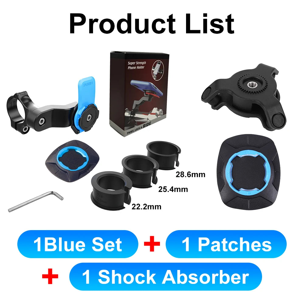 Support Téléphone Moto type "QUAD LOCK" – Anti Vibrations, Auto-verrouillage, Anti Chocs