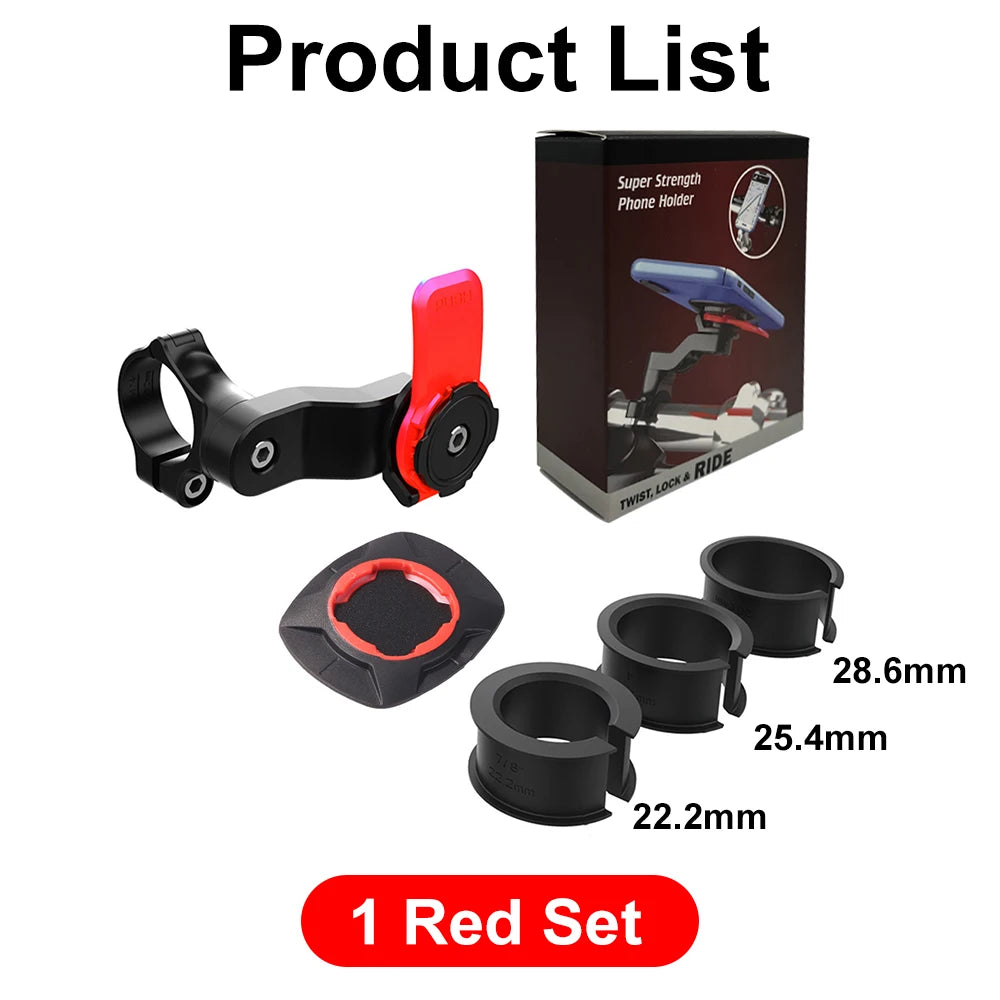 Support Téléphone Moto type "QUAD LOCK" – Anti Vibrations, Auto-verrouillage, Anti Chocs