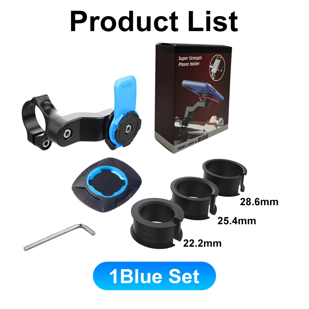 Support Téléphone Moto type "QUAD LOCK" – Anti Vibrations, Auto-verrouillage, Anti Chocs
