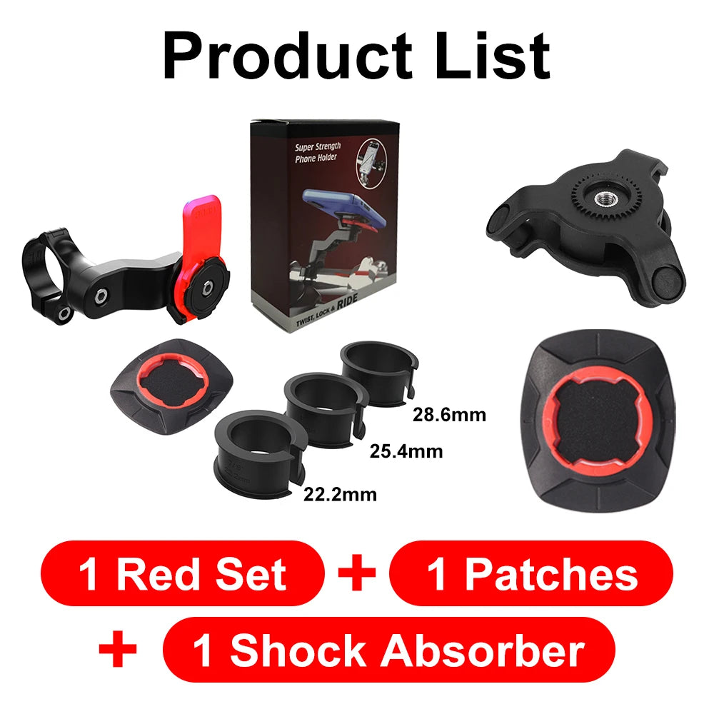 Support Téléphone Moto type "QUAD LOCK" – Anti Vibrations, Auto-verrouillage, Anti Chocs