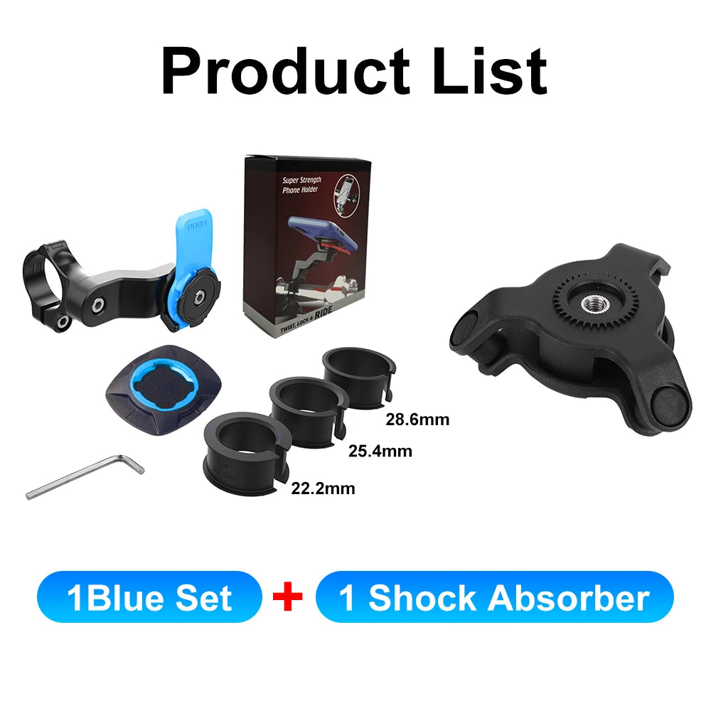 Support Téléphone Moto type "QUAD LOCK" – Anti Vibrations, Auto-verrouillage, Anti Chocs