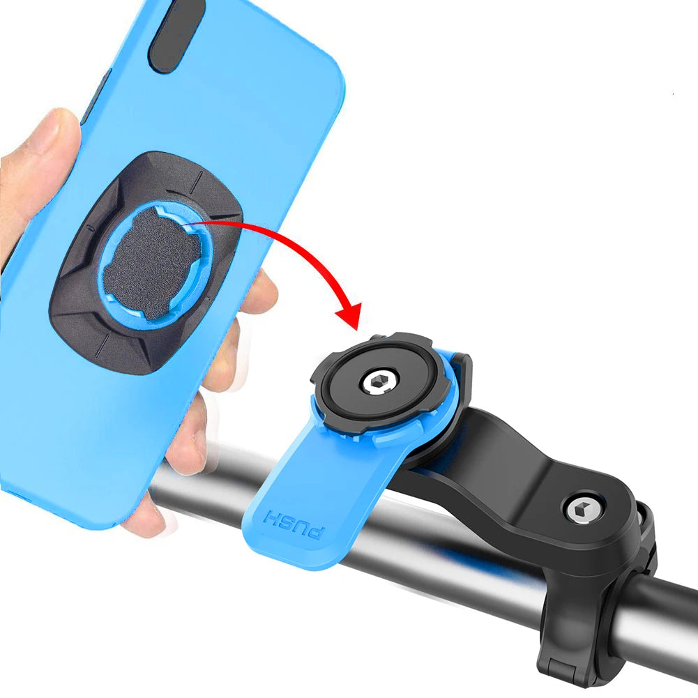 Support Téléphone Moto type "QUAD LOCK" – Anti Vibrations, Auto-verrouillage, Anti Chocs
