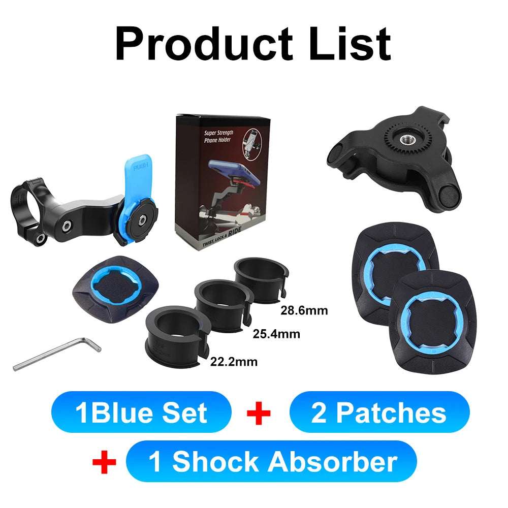 Support Téléphone Moto type "QUAD LOCK" – Anti Vibrations, Auto-verrouillage, Anti Chocs