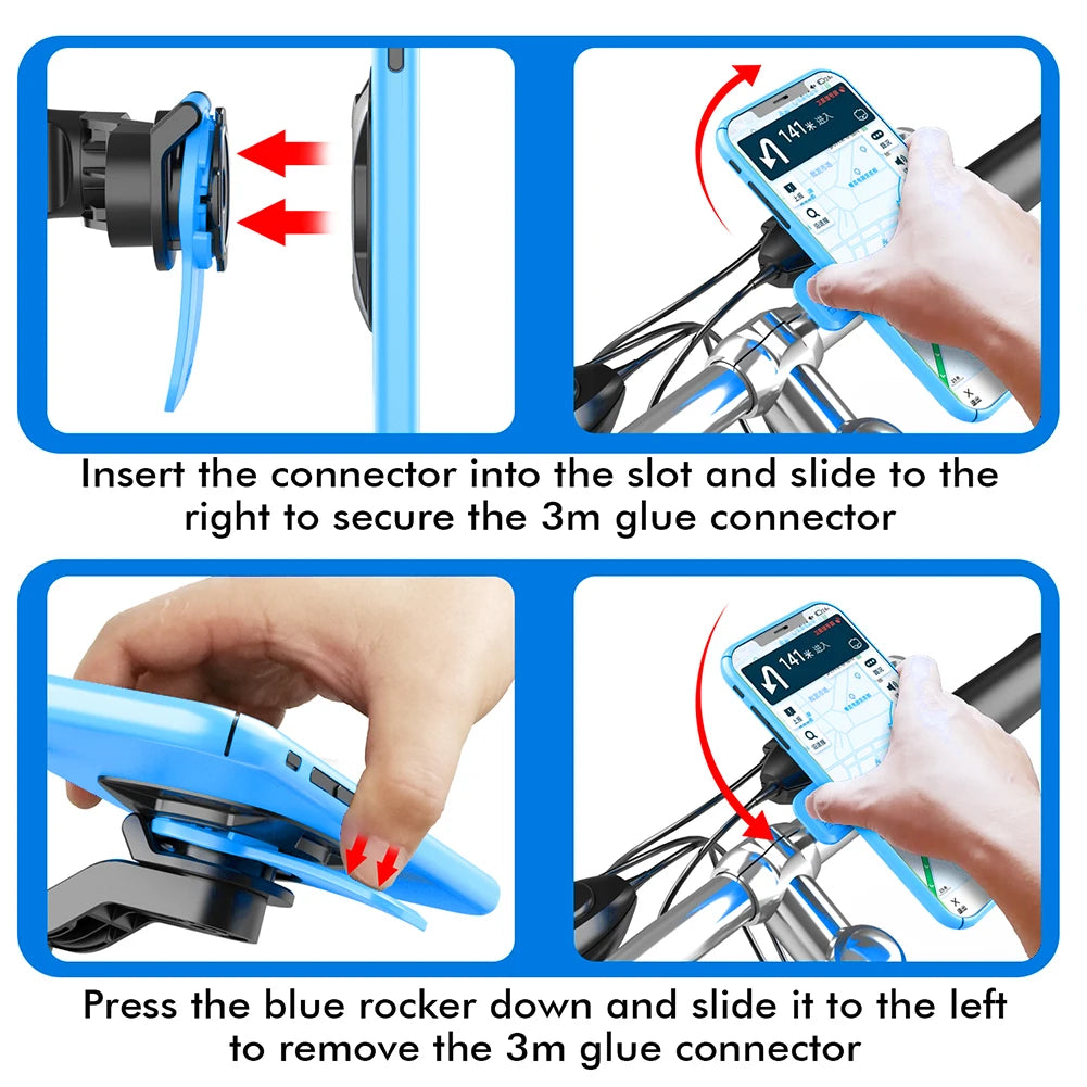 Support Téléphone Moto type "QUAD LOCK" – Anti Vibrations, Auto-verrouillage, Anti Chocs