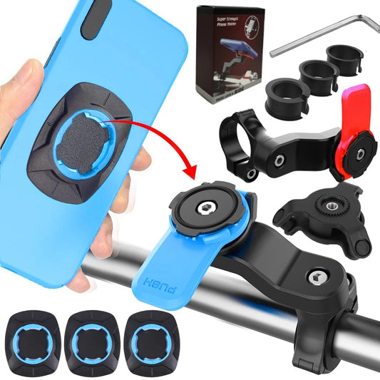 Support Téléphone Moto type "QUAD LOCK" – Anti Vibrations, Auto-verrouillage, Anti Chocs